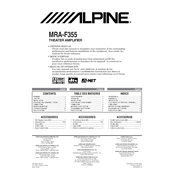 Alpine MRA-F355 manual cover