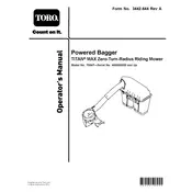 Toro Titan Max 79347 Bagger manual cover