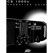 Peavey CS 1000x Amplifier manual cover