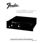 Fender SRA 400 Amplifier manual cover