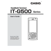 Casio IT-G500 Terminal manual cover