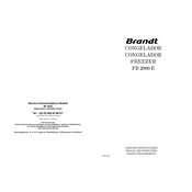 Brandt FB2000E Freezer manual cover