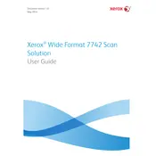 Xerox Wide Format 7742 Scan Solution Scanner manual cover