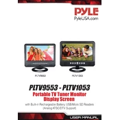 Pyle PLTV1053 Monitor manual cover