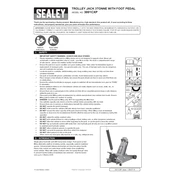 Sealey 3001CXP Trolley Jack manual cover