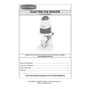 Back To Basics L5714B SIT10823 Ice Shaver manual cover