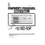 Rotel RD-18F Cassette Deck manual cover