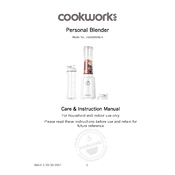 Cookworks 7062759 UM1050S2N1-X Blender manual cover