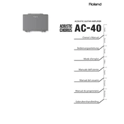 Roland A-40 manual cover