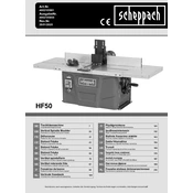 Scheppach HF50 4902105901 Milling Machine manual cover