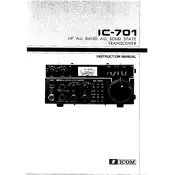 Icom IC-701 Transceiver manual cover