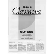 Yamaha Clavinova CLP-250 Piano manual cover