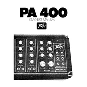 Peavey PA 400 Amplifier manual cover