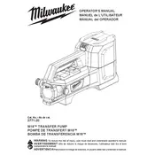 Milwaukee M18 2771-20 Pump manual cover