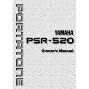 Yamaha PSR-520 Keyboard manual cover