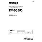 Yamaha DV-S5550 Disc Player manual cover