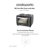 Cookworks 6986726 KR-93-28(BSC) Oven manual cover