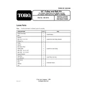 Toro 62-inch 74203 100-2318 Pulley Kit manual cover