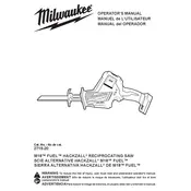 Milwaukee M18 Fuel 2719-20 Saw manual cover