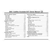 Cadillac Escalade EXT 2004 manual cover