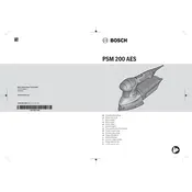 Bosch PSM 200 AES Sander manual cover