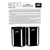 Peavey PA100 Amplifier manual cover