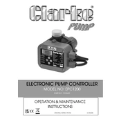 Clarke 7230699 EPC1200 Electronic Pump Controller manual cover