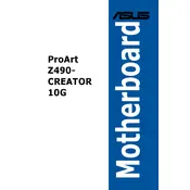 ASUS ProArt Z490-CREATOR 10G Motherboard manual cover