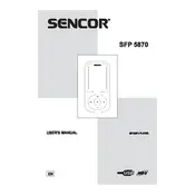 Sencor SFP 5870 BYL MP4 Player manual cover