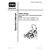 Toro Z Master Z400 48-inch 74448 Mower manual cover