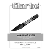 Clarke 3402002 Manual Log Buster M manual cover