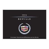 Cadillac DeVille 2004 manual cover