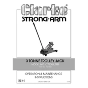 Clarke 7621000 CTJ3QLGB 3 Tonne Trolley Jack manual cover