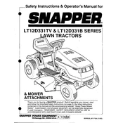 Snapper LT12D331B Series LT12D331B Tractor manual cover