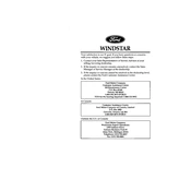 Ford Windstar 1997 manual cover