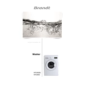 Brandt WF106EG Washing Machine manual cover