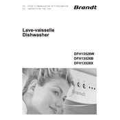 Brandt DFH13526B Dishwasher manual cover