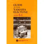 Yamaha Electone E-3 Keyboard manual cover