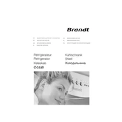 Brandt TF12700 Refrigerator manual cover