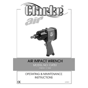 Clarke 3110805 CAT81 Air Impact Wrench manual cover