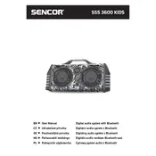 Sencor SSS 3600 KIDS Audio System manual cover