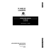 John Deere 51 Loader manual cover