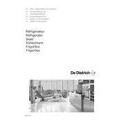 De Dietrich DRF612JE Refrigerator manual cover