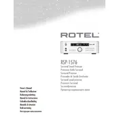 Rotel RSP-1576 Sound Processor manual cover