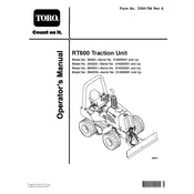 Toro RT600 25430C Tractor manual cover