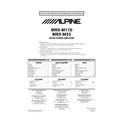 Alpine MRX-M110 manual cover