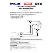 Lowrance Simrad B&G Autopilot Pump Fitting Kits ORB Steering System manual cover