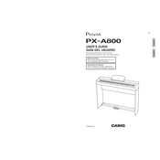 Casio Privia PXA800 Keyboard manual cover