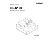 Casio SES100 Cash Register manual cover