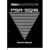 Yamaha PSR-SQ16 Keyboard manual cover